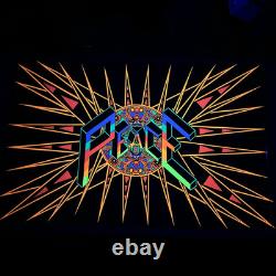 PEACE Psychedelic Vintage Black Light Poster HIP PRODUCTS Large 43.5X27.75