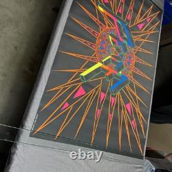 PEACE Psychedelic Vintage Black Light Poster HIP PRODUCTS Large 43.5X27.75