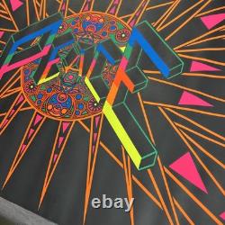 PEACE Psychedelic Vintage Black Light Poster HIP PRODUCTS Large 43.5X27.75