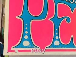 PEACE SIGN 1960's VINTAGE BLACKLIGHT HEADSHOP POSTER By Matt Boulton -NICE