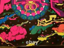 PEACE VINTAGE 1970 BLACKLIGHT PSYCHEDELIC POSTER By SAYLOR -NICE