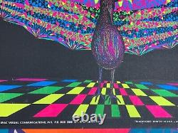 PEACOCK W-150 EGO VINTAGE 1969 BLACKLIGHT POSTER By NANCY PARKER -NICE