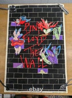 PINK FLOYD THE WALL Flocked Blacklight Poster 1994 Scorpio SCREAMIN HEADS #1652