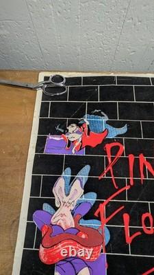 PINK FLOYD THE WALL Flocked Blacklight Poster 1994 Scorpio SCREAMIN HEADS #1652