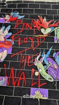 PINK FLOYD THE WALL Flocked Blacklight Poster 1994 Scorpio SCREAMIN HEADS #1652