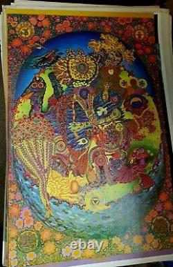 PIPE DREAMS EAST TOTEM WEST 1968 VINTAGE PSYCHEDELIC BLACKLIGHT POSTER By McHugh