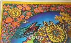 PIPE DREAMS EAST TOTEM WEST 1968 VINTAGE PSYCHEDELIC BLACKLIGHT POSTER By McHugh