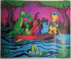 POGO POSSUM SWAMP PARTY 70's SCARCE BLACKLIGHT Poster Psychedelic EXC FREE SHIP