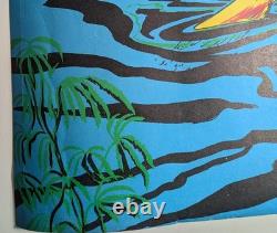 POGO POSSUM SWAMP PARTY 70's SCARCE BLACKLIGHT Poster Psychedelic EXC FREE SHIP