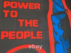 POWER TO THE PEOPLE BLACK PRIDE VINTAGE 1970's BLACKLIGHT POSTER By ONE STOP RD