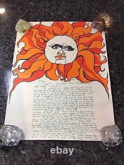 PSYCHEDELIC HIPPIE 1960's SUN HUMAN EYES POP ART POSTER STATIONERY LOVE LETTER