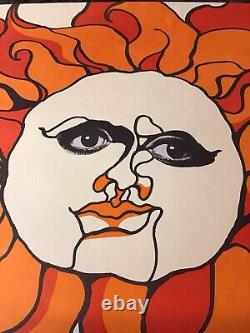 PSYCHEDELIC HIPPIE 1960's SUN HUMAN EYES POP ART POSTER STATIONERY LOVE LETTER