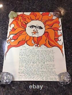 PSYCHEDELIC HIPPIE 1960's SUN HUMAN EYES POP ART POSTER STATIONERY LOVE LETTER