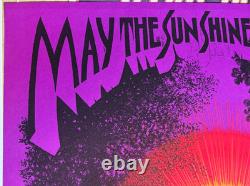PURPLE SUNSHINE VINTAGE 1971 BLACKLIGHT POSTER By SYNTHETIC TRIP McCULLY -NICE