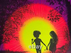 PURPLE SUNSHINE VINTAGE 1971 BLACKLIGHT POSTER By SYNTHETIC TRIP McCULLY -NICE