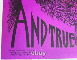 PURPLE SUNSHINE VINTAGE 1971 BLACKLIGHT POSTER By SYNTHETIC TRIP McCULLY -NICE