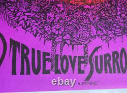 PURPLE SUNSHINE VINTAGE 1971 BLACKLIGHT POSTER By SYNTHETIC TRIP McCULLY -NICE