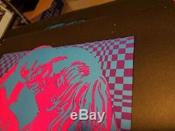 Passionate Love 1971 Vintage Blacklight Nos Poster Blue & Pink Sex -nice