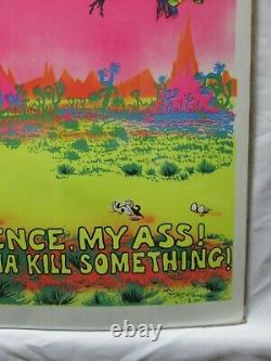 Patience My Ass! I'm Gonna Kill Something Black Light Vintage Poster 1971 Cng728