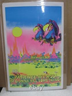 Patience my ass! Let's kill something! Vintage black light Poster 1971 22485