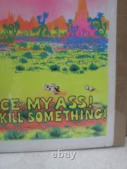 Patience my ass! Let's kill something! Vintage black light Poster 1971 22485