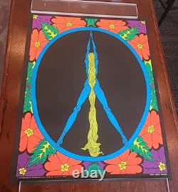 Peace Girl Blacklight Poster Pomegranate Chrysle Creation 1971 Sausalito #723
