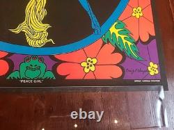 Peace Girl Blacklight Poster Pomegranate Chrysle Creation 1971 Sausalito #723