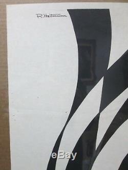 Peace R. Heitmann love Vintage Black Light Poster 1960's Psychedelic Inv#G3826