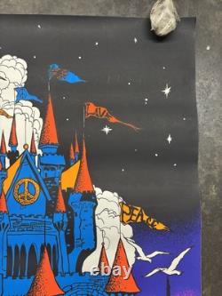 Peaceful kingdom 1971 black light poster vintage psychedelic peace C2841
