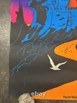 Peaceful kingdom 1971 black light poster vintage psychedelic peace C2841
