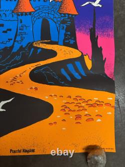 Peaceful kingdom 1971 black light poster vintage psychedelic peace C2842