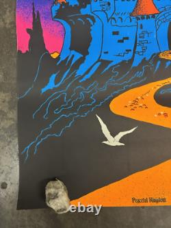 Peaceful kingdom 1971 black light poster vintage psychedelic peace C2842