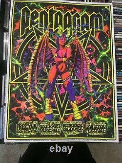 Pentagram Blacklight Poster