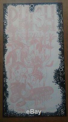Phish Poster Pollock Festival 8 Blacklight Signed and Numbered #118