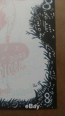 Phish Poster Pollock Festival 8 Blacklight Signed and Numbered #118