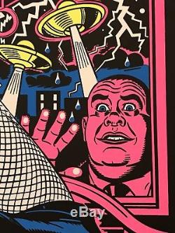 Plan 9 From Outer Space Ed Wood Pulp Fiction BlackLight Print Poster Mondo Movie