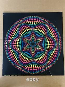 Poppy blacklight poster wespac original vintage shapes trippy rainbow colors