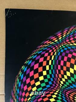 Poppy blacklight poster wespac original vintage shapes trippy rainbow colors