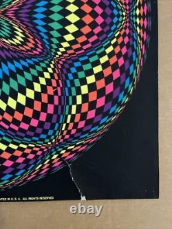 Poppy blacklight poster wespac original vintage shapes trippy rainbow colors