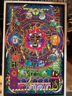 Pre Owned Spectrum Acid Trip Black Light Psychedelic Velvet Poster 1974 LSD Hip