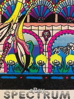 Pre Owned Spectrum Acid Trip Black Light Psychedelic Velvet Poster 1974 LSD Hip
