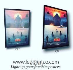 Premium Custom 27x40 Black LED Movie Poster Light Box Display Frame Made in USA