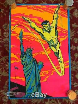 Prince Namor Blacklight Poster Original Third Eye INC The Submariner 1971 Marvel