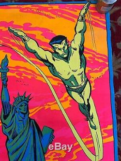 Prince Namor Blacklight Poster Original Third Eye INC The Submariner 1971 Marvel