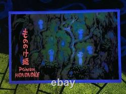 Princess Mononoke Kodama Vintage Poster 1997 Felt Blacklight Anime Rare OOP