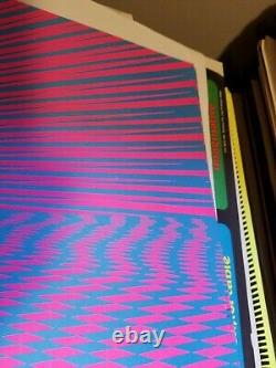 Psychedelic Sunset 1971 71 Vintage Blacklight Nos Poster -nice