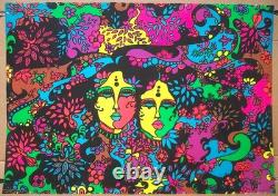 Psychedelic art blacklight poster SOMETHING RICH, STRANGE Mancuso 1970 Third Eye