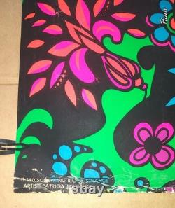 Psychedelic art blacklight poster SOMETHING RICH, STRANGE Mancuso 1970 Third Eye