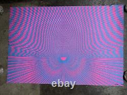 Psycho sun black light poster vintage 1970's C2632