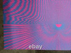 Psycho sun black light poster vintage 1970's C2632